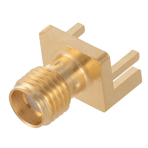 RF PCB Connector, SMA Female Connector Solder Attachment .047 inch End