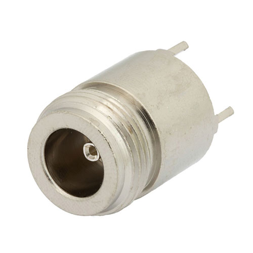 RF PCB Connector, N Female Connector Solder Attachment Thru Hole PCB