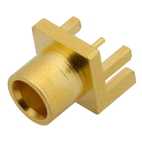RF PCB Connector, MCX Jack Connector Solder Attachment .042 inch End Launch PCB