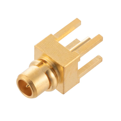 RF PCB Connector, MMCX Plug Connector Solder Attachment Thru Hole PCB, .100 inch x .031 inch