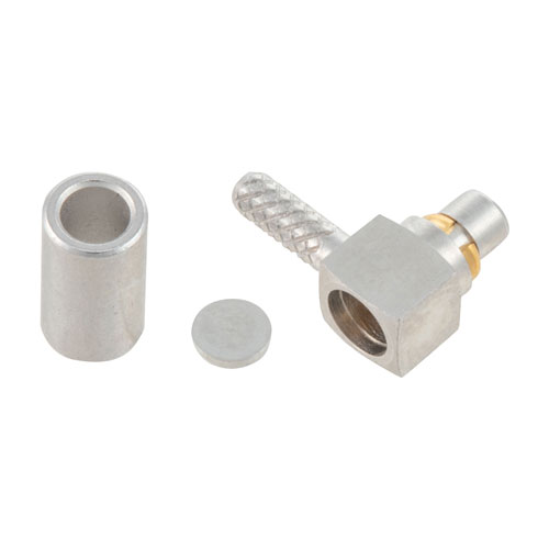 RA MMCX Plug Connector Crimp/Solder Attachment for RG178 Cable