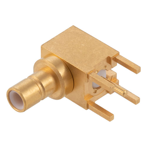 RA SMB Plug Connector Solder Attachment for PCB
