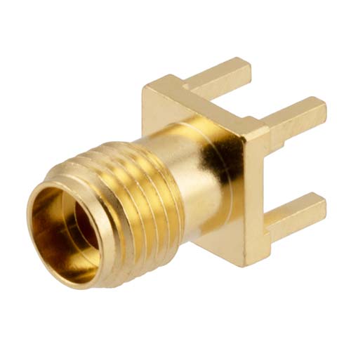 2.92mm Female (Jack) PCB Mount Connector Solder Attachment Thru Hole
