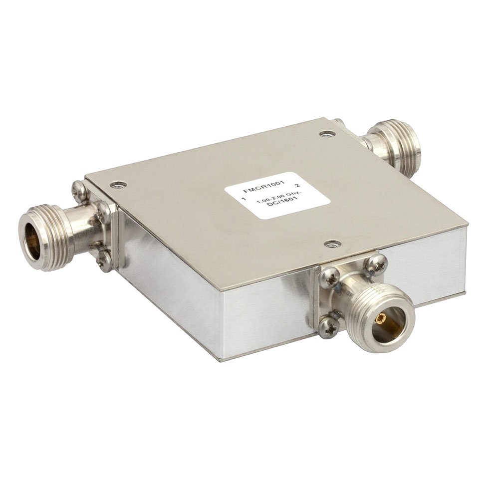 High Power Circulator with 18 dB Isolation from 1 GHz to 2 GHz, 50 Watts and N Female