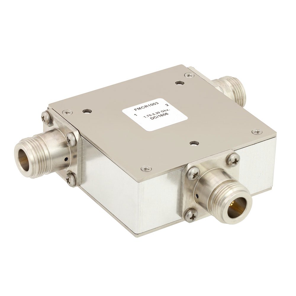 High Power Circulator With 20 dB Isolation From 1.7 GHz to 2.2 GHz, 50 Watts And N Female
