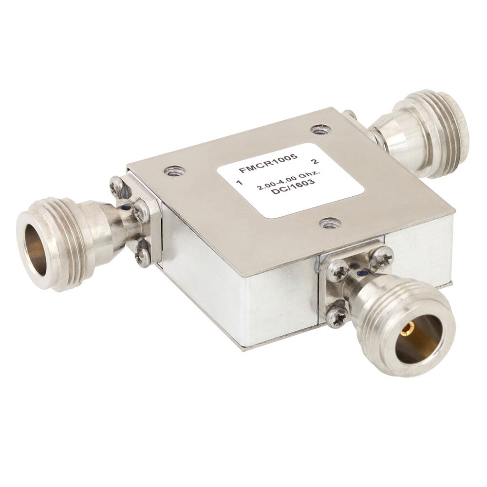 High Power Circulator With 20 dB Isolation From 2 GHz to 4 GHz, 50 Watts And N Female