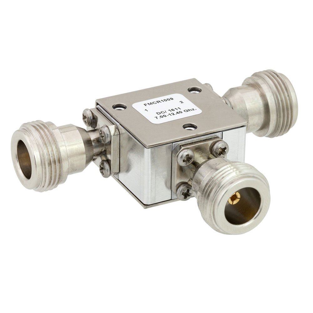 High Power Circulator With 20 dB Isolation From 7 GHz to 12.4 GHz, 50 Watts And N Female