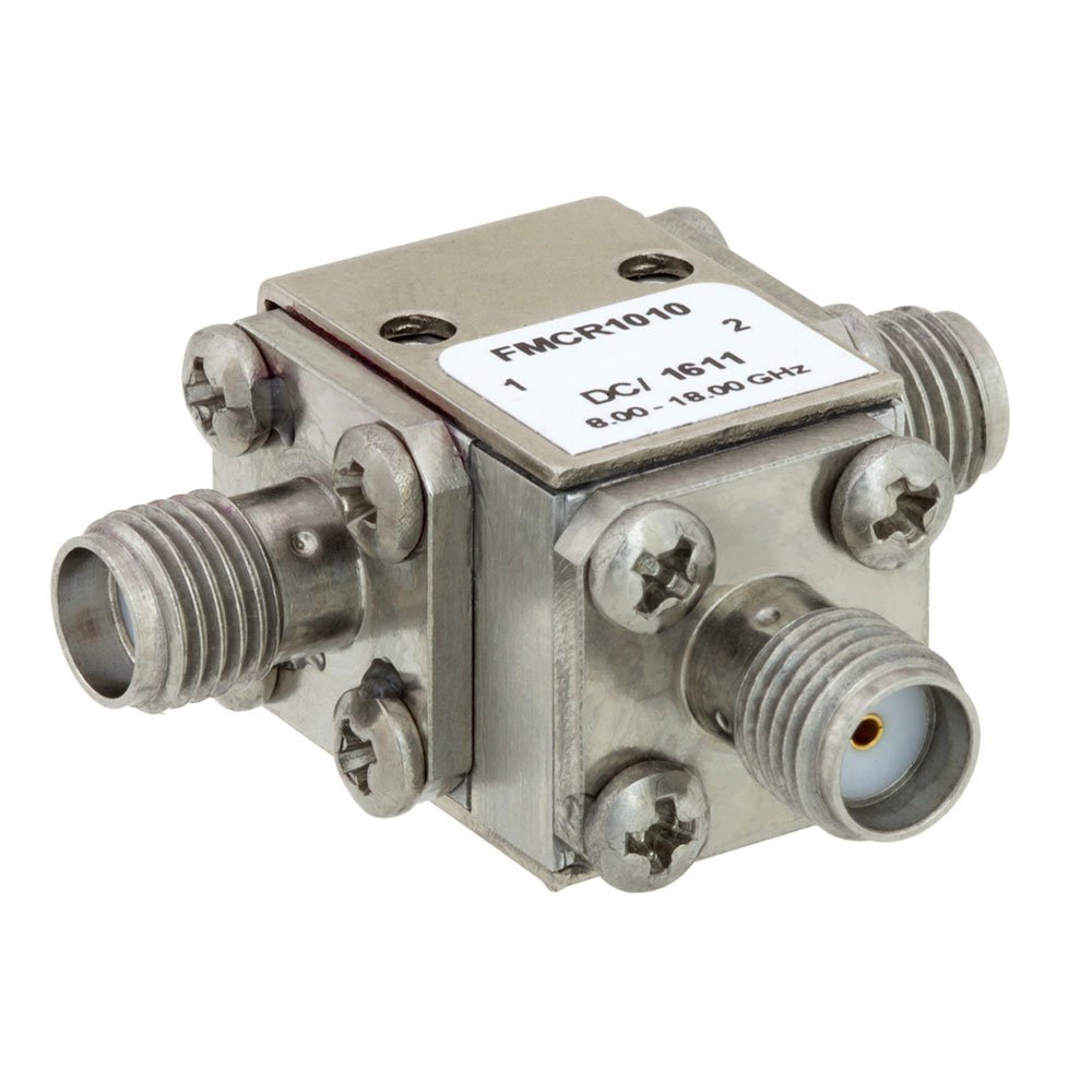 High Power Circulator With 16 dB Isolation From 8 GHz to 18 GHz, 50 Watts And SMA Female
