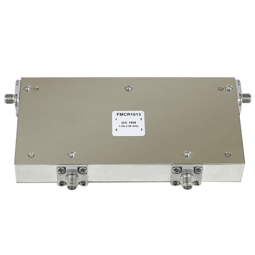 Dual Junction Circulator With 36 dB Isolation From 1 GHz to 2 GHz, 10 Watts And SMA Female