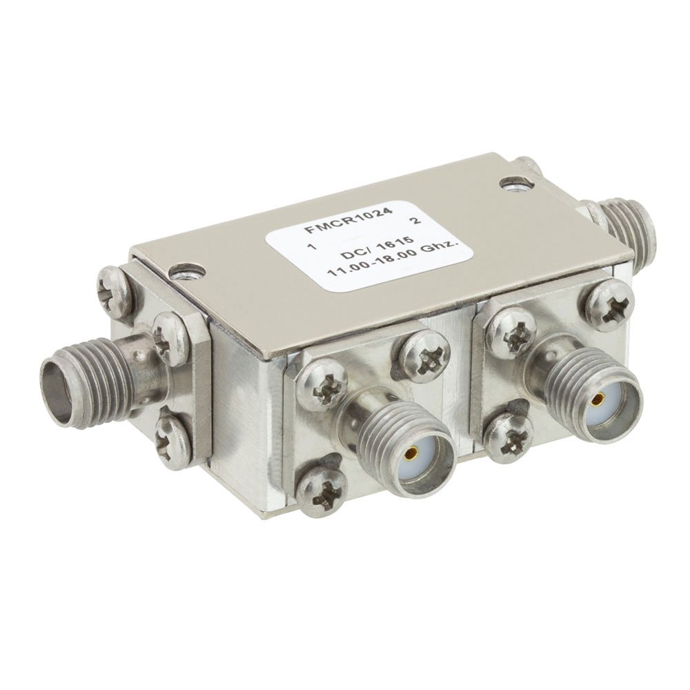 Dual Junction Circulator With 40 dB Isolation From 11 GHz to 18 GHz, 5 Watts And SMA Female