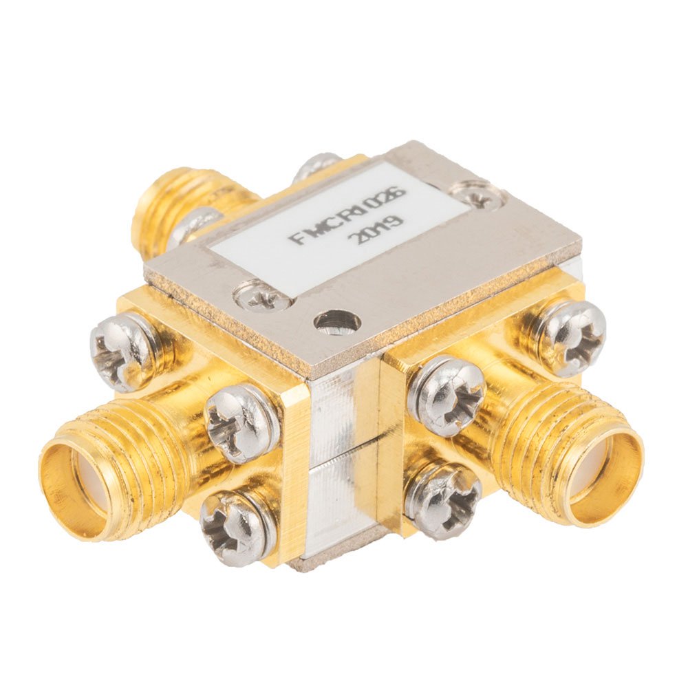 Circulator with 18 dB Isolation from 8 GHz to 12 GHz, 10 Watts and SMA Female
