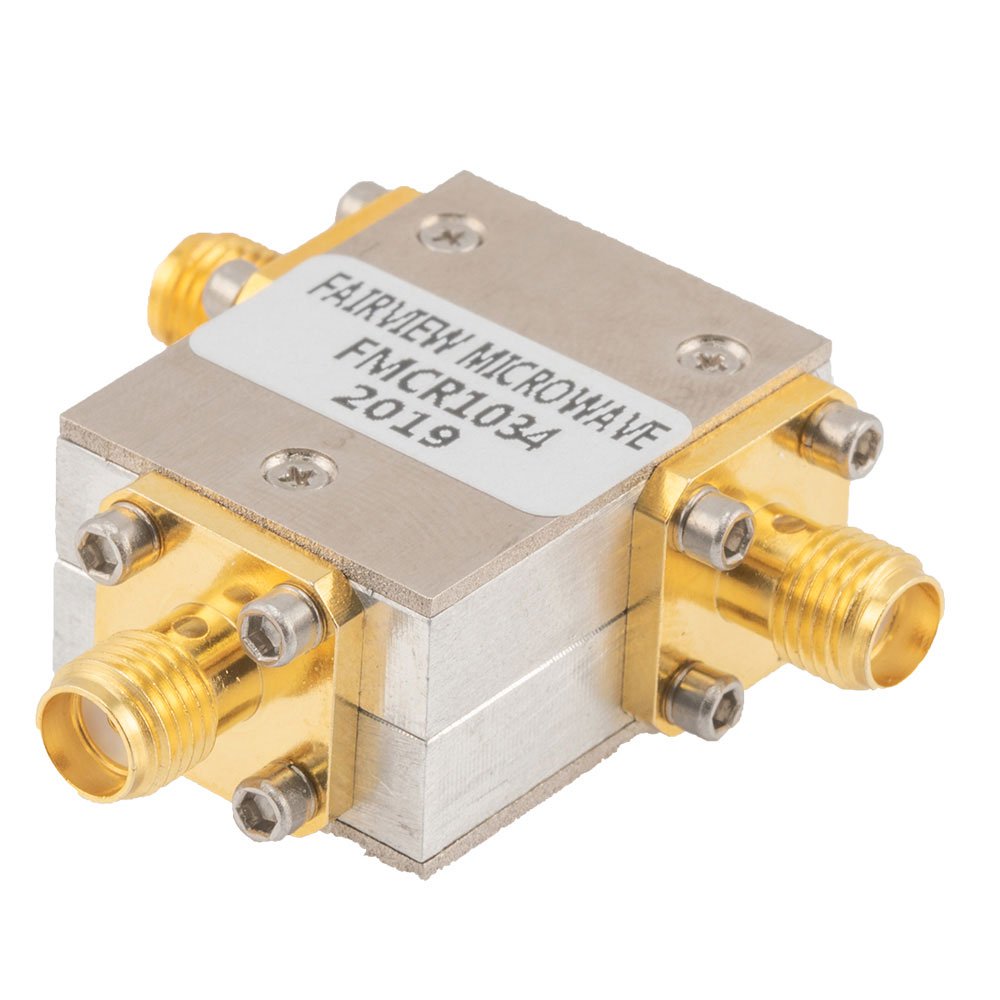 High Power Circulator with 17 dB Isolation from 4 GHz to 8 GHz, 80 Watts and SMA Female