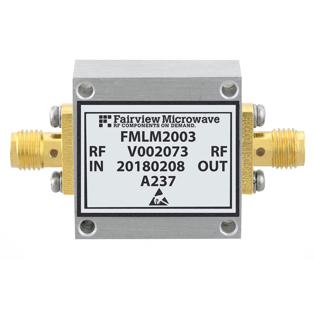 High Power Limiter, Field Replaceable SMA, 100W Peak Power, 15 us Recovery, 13 dBm Flat Leakage, 20 MHz to 4 GHz