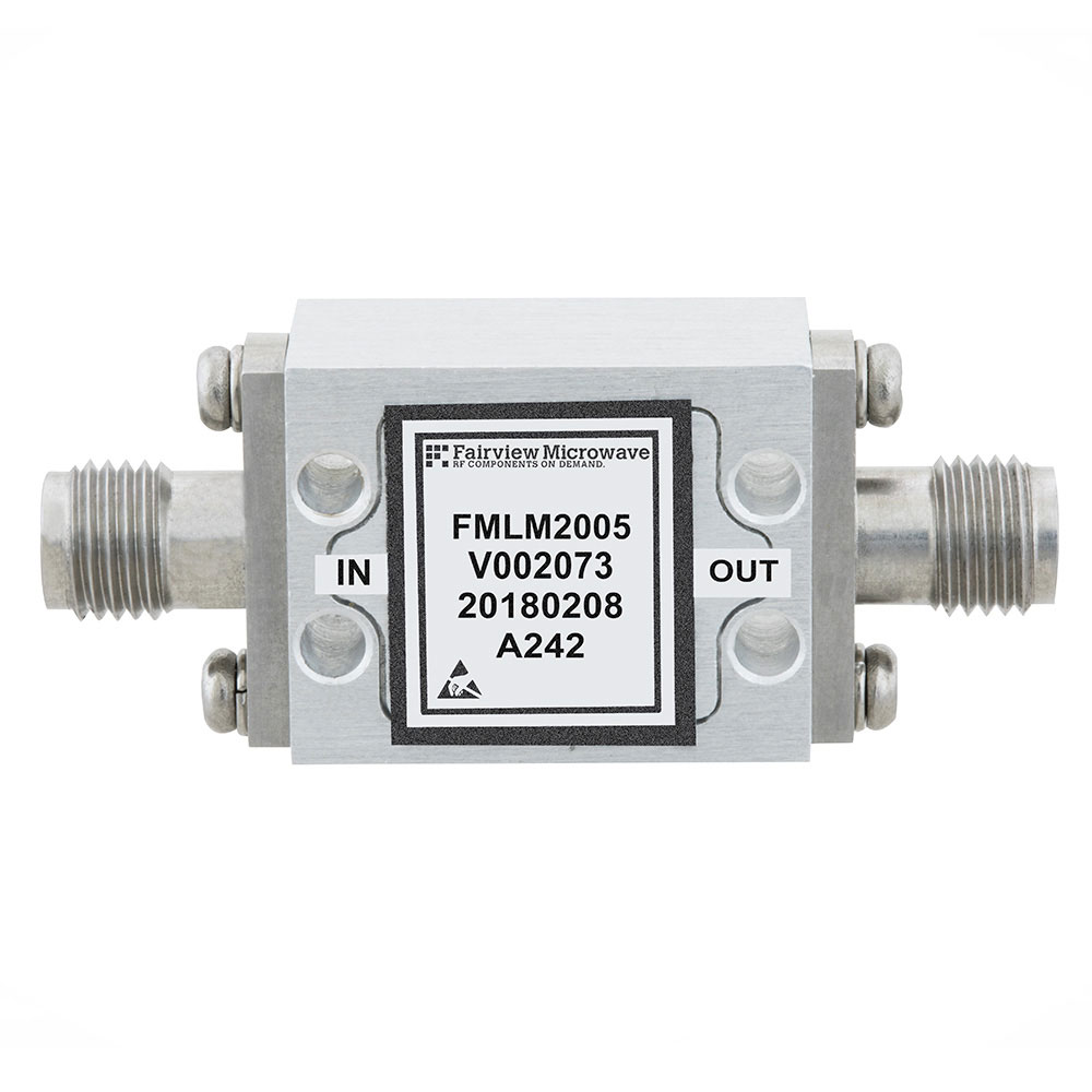 High Power Limiter, Field Replaceable SMA, 100W Peak Power, 15 us Recovery, 18 dBm Flat Leakage, 500 MHz to 18 GHz