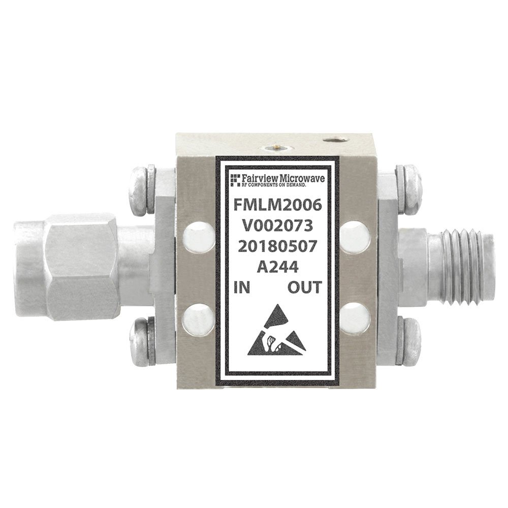 High Power Limiter, Field Replaceable SMA, 100W Peak Power, 15 us Recovery, 14 dBm Flat Leakage, 2 GHz to 18 GHz