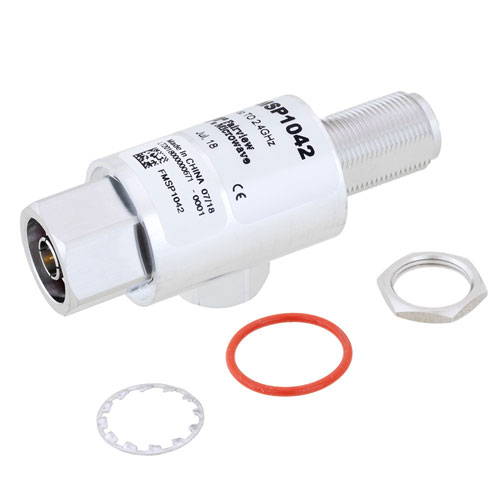 Type N F/M In/Out Bulkhead Coaxial RF Surge Protector, DC 2.4GHz, DC