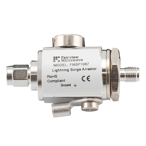 SMA F/M In/Out Bulkhead Coaxial RF Surge Protector, DC 5.8GHz, 60 V
