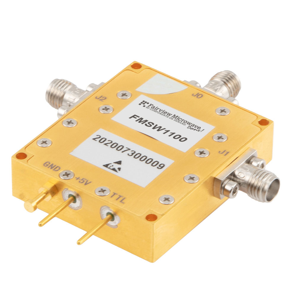 SMA Reflective SPDT GaN High Power PIN Diode Switch from DC to 6 GHz Rated at 40 Watts < 100ns Speed