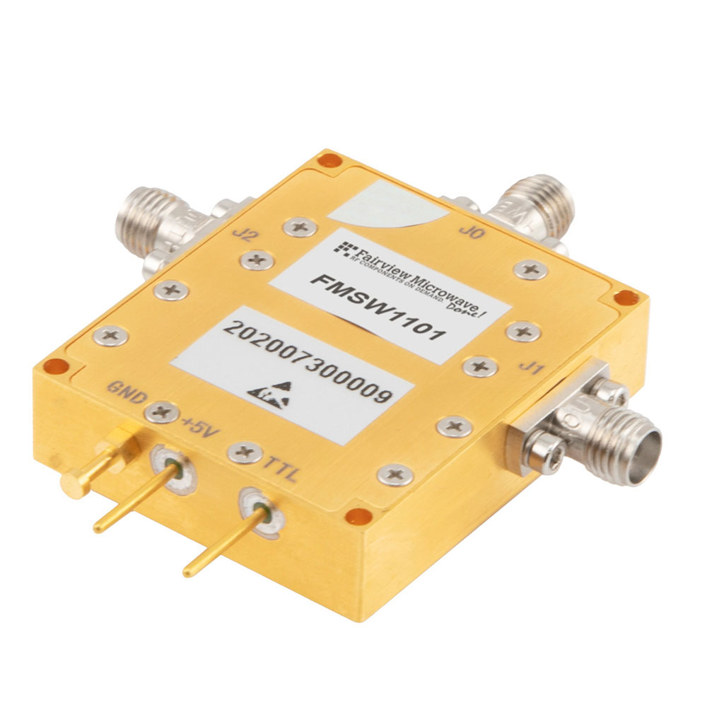 SMA Reflective SPDT GaN High Power PIN Diode Switch from DC to 12 GHz Rated at 25 Watts 100ns Speed