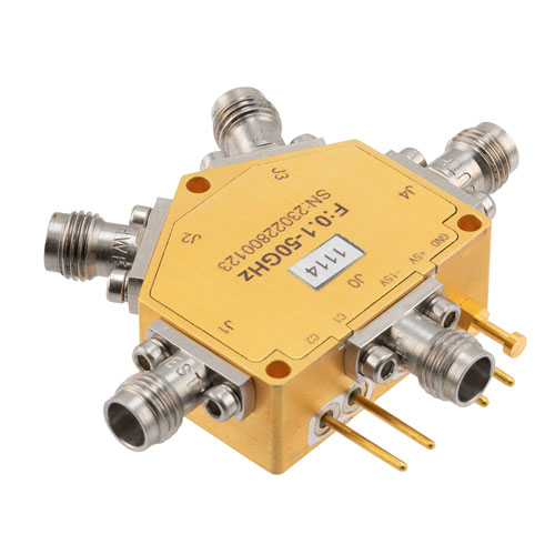 Absorptive SP4T UltraWideband PIN Diode Switch Operating 100 MHz to 50
