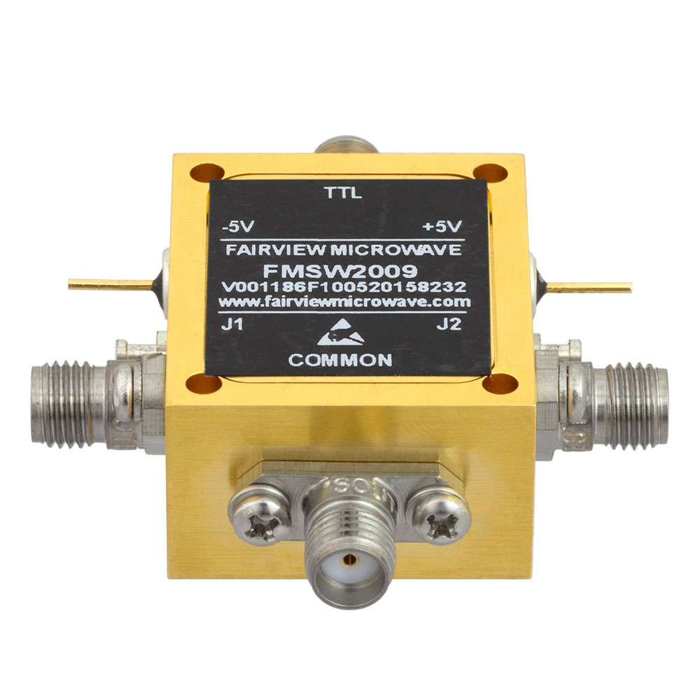 SMA PIN Diode Switch SPDT From 70 MHz to 26.5 GHz Rated at +27 dBm