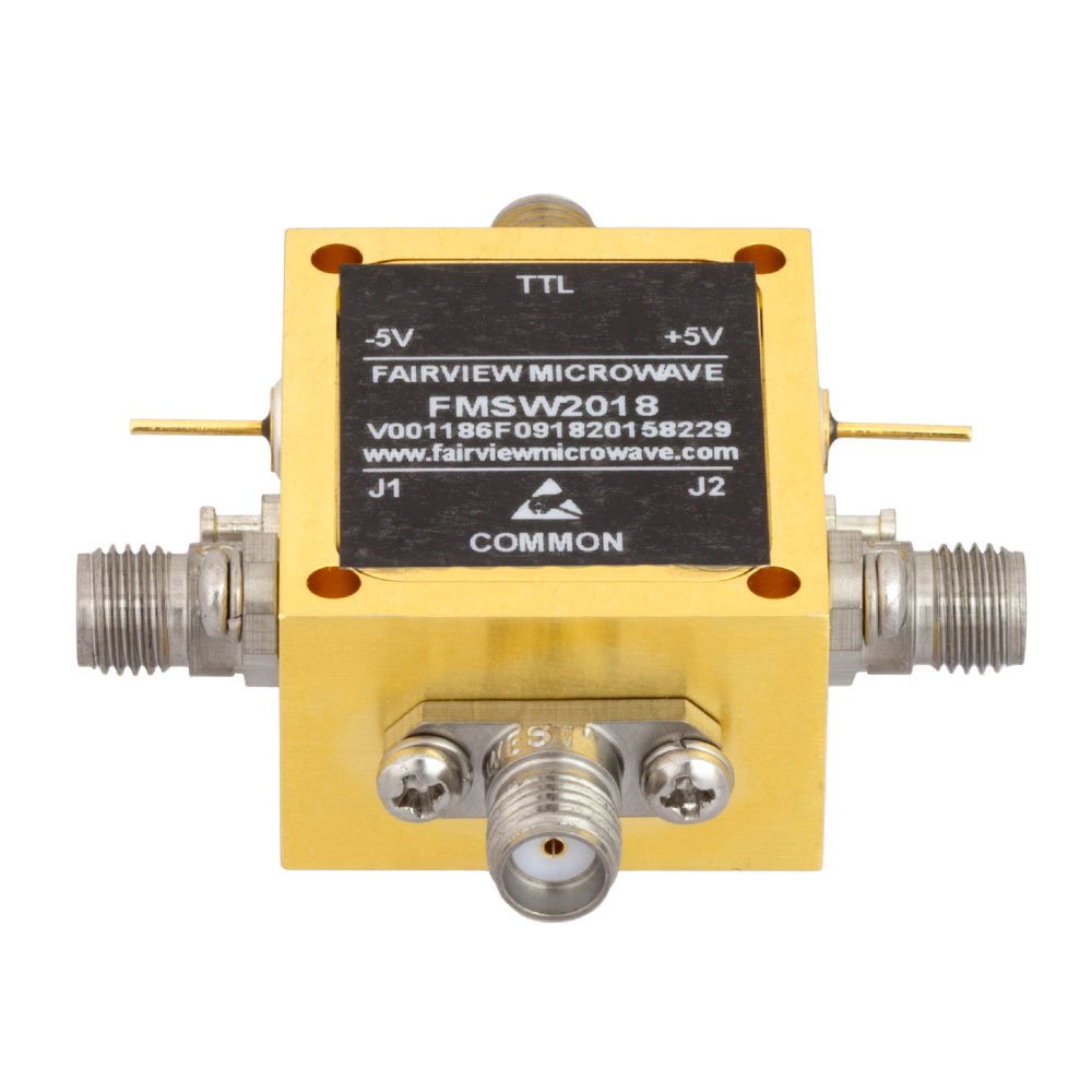 SMA PIN Diode Switch SPDT From 2 GHz to 26.5 GHz Rated at +27 dBm