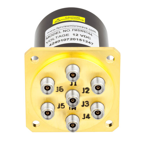 SP6T NO DC to 40 GHz ElectroMechanical Relay Switch, Indicators, TTL