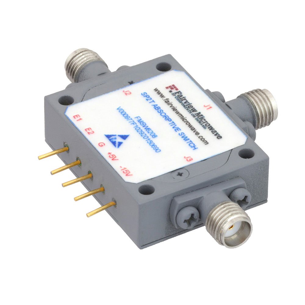 Field Replaceable SMA SPDT PIN Diode Switch Absorptive From 2 GHz to 4 GHz Rated at +30 dBm