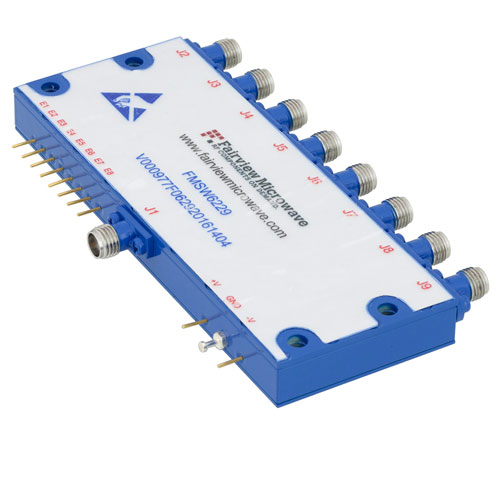 High Power Field Replaceable 2.92mm SP8T PIN Diode Switch From 500 MHz