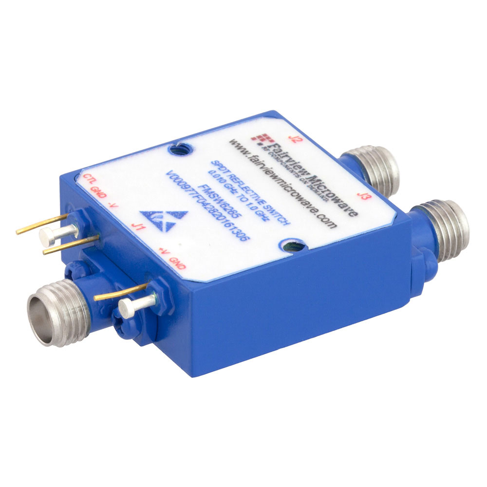 Field Replaceable SMA SPDT PIN Diode Switch From 10 MHz to 1,000 MHz Rated at +20 dBm