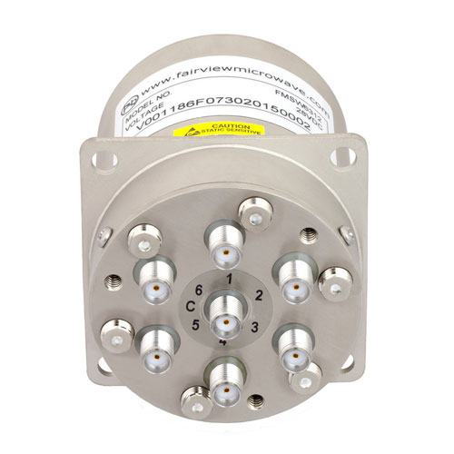 SP6T NO DC to 22 GHz Terminated ElectroMechanical Relay Switch