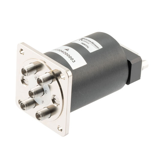 SP4T, Electromechanical Relay Normally Open Switch, DC to 43 GHz, 12VDC