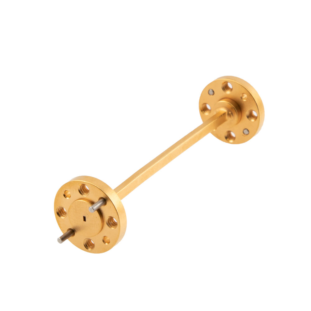 WR-5 Waveguide Section 3 Inch Straight Length with UG-387/U-Mod Round Cover Flange from 140 GHz to 220 GHz