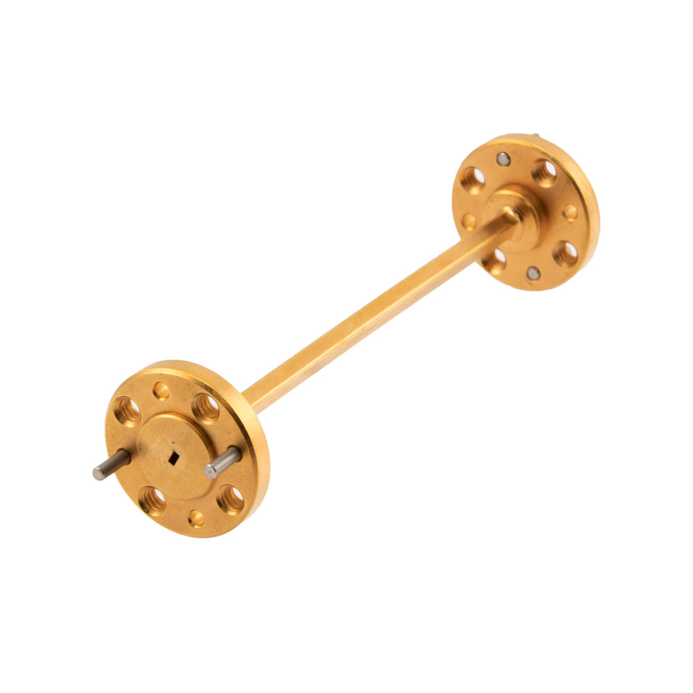 WR-6 Waveguide Section 3 Inch Straight Length with UG-387/U-Mod Round Cover Flange from 110 GHz to 170 GHz