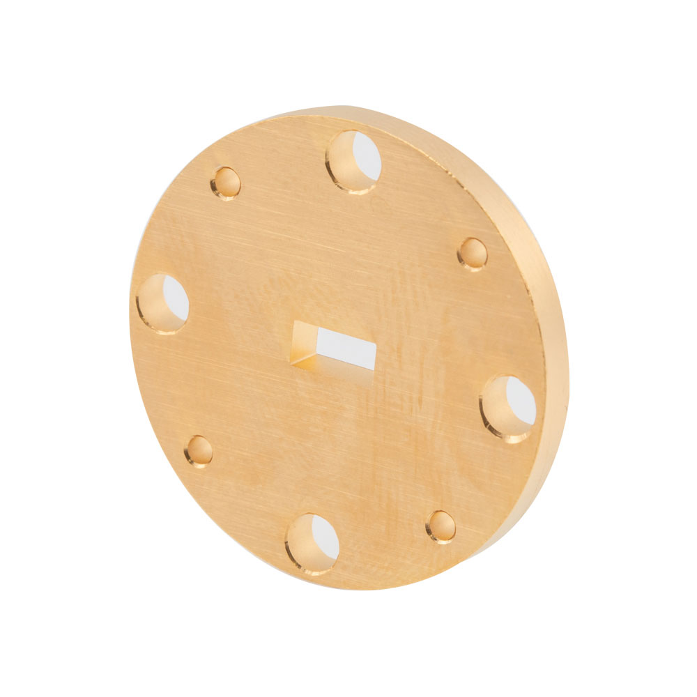WR-22 Waveguide Shim with 3mm Copper UG-Cover RoundFlange