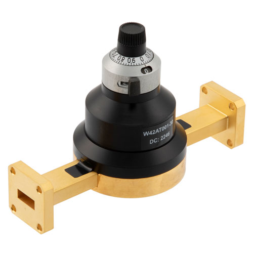 WR42 Waveguide Continuously Variable Attenuator with Dial 0 to 30 dB