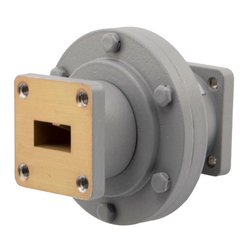 WR62 Waveguide Rotary Joint at 1 kW Peak Power and 13.75 GHz to 14.5