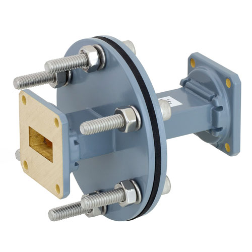 WR90 Waveguide Bulkhead Adapter Using UG39/U Square Cover Flange and