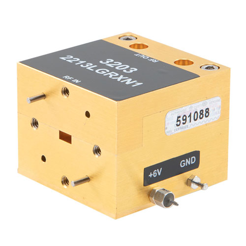 WR19 Waveguide Low Noise Figure Amplifier at 4.6 dB from 40 GHz to 60
