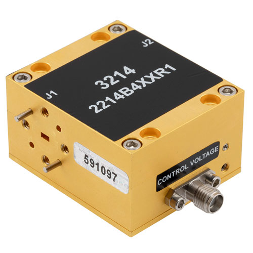 WR12 Waveguide Voltage Variable Attenuator, E Band, 60 GHz to 90 GHz, 0 dB to 30 dB Attenuation