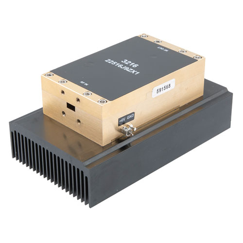 WR28 Waveguide Power Amplifier, Ka Band, 26.5 GHz to 40 GHz, 35dB Gain