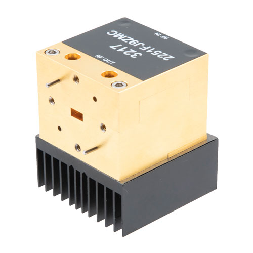 WR22 Waveguide Power Amplifier, Q Band, 33 GHz to 50 GHz, 45 dB Gain