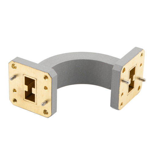 WRD750 Waveguide EBend Using UG Flange with a 7.5 GHz to 18 GHz
