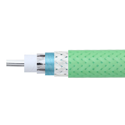 LL142 Low Loss Flexible Coax Cable Green FEP Jacket