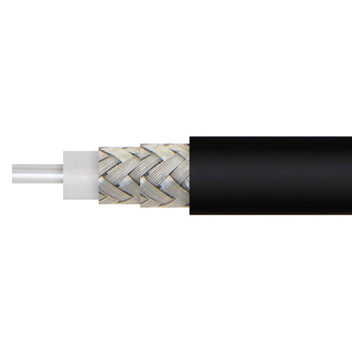 RG55 53 Ohm Flexible Coax Cable Black PE Jacket
