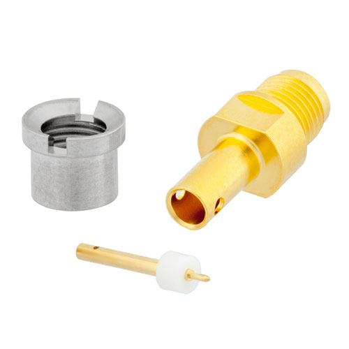 SMP Male (Plug) Bulkhead Smooth Bore CM Connector For RG405, RG405