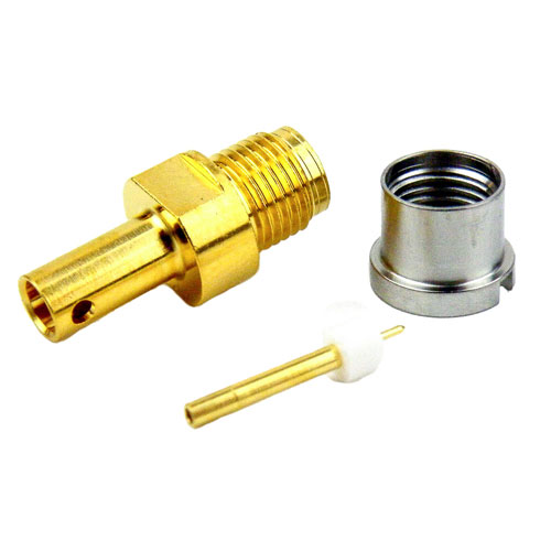 SMP Male Bulkhead Full Detent Connector Solder Attachment For RG405