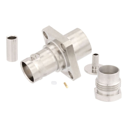 BNC Female (Jack) Connector 4 Hole Flange (Panel Mount) For RG316