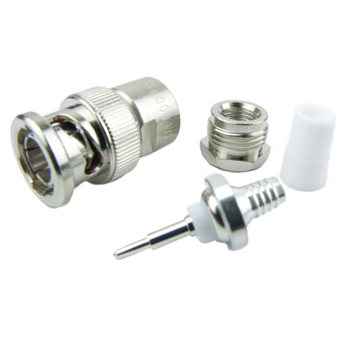 BNC Male (Plug) Connector For RG55, RG58 Cable, Clamp/Solder