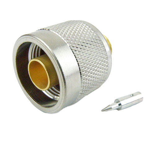 N Male (Plug) Connector For RG401 Cable, Solder